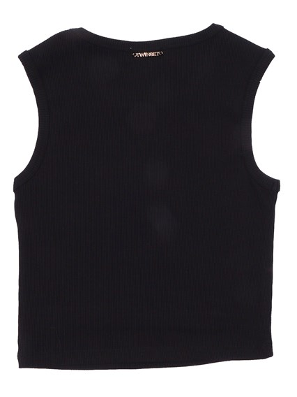 TWIN SET Girl RIBBED JERSEY TOP