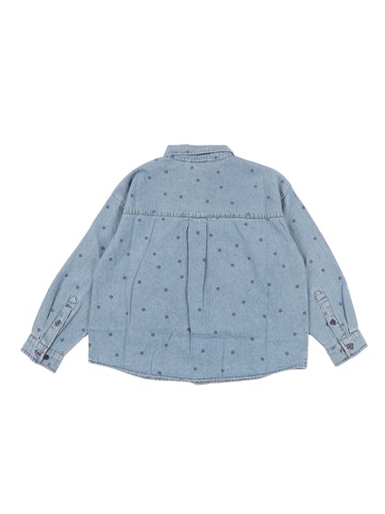 MINI RODINI Lw denim dots aop ls shirt