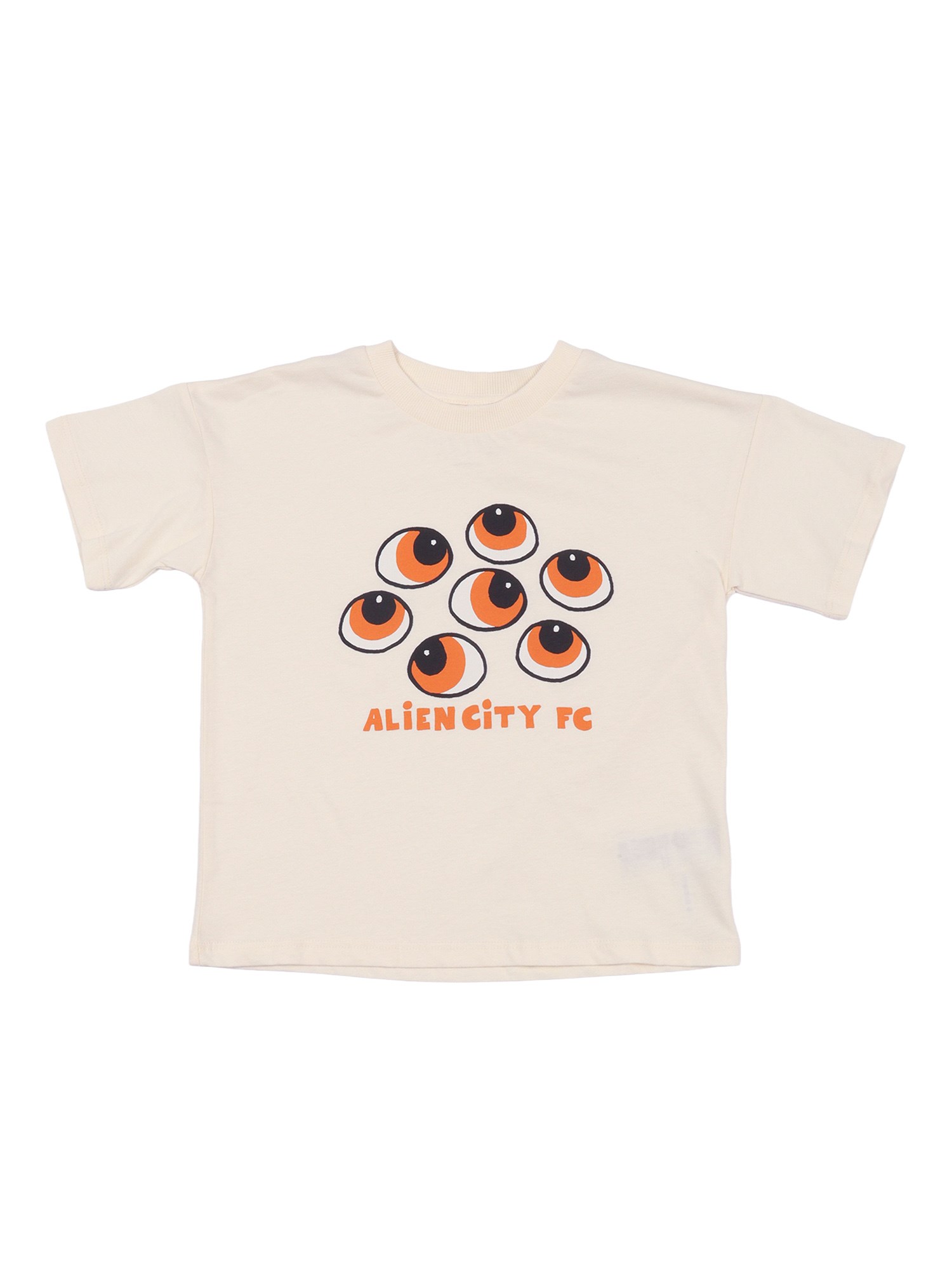Mini Rodini Eyes Sp Ss Tee In Neutral
