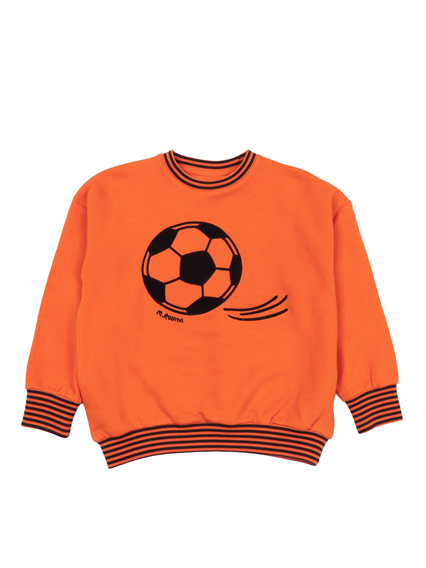 MINI RODINI Football chenille sweatshirt