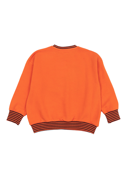 MINI RODINI Football chenille sweatshirt