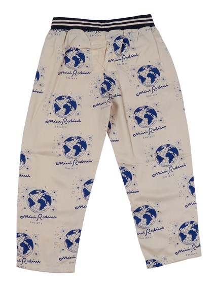 MINI RODINI Society aop woven trousers