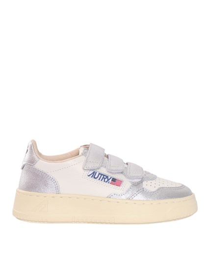 AUTRY KIDSTRIPES LOW KID BIC/FOUR WHT/SILVER SNEAKERS