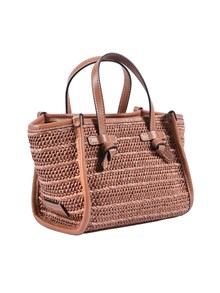 MARCELLA GIANNI CHIARINI LEATHER AND FABRIC BAG