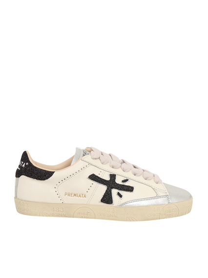 PREMIATA SNEAKERS STEVEND OFF WHITE+SILVER