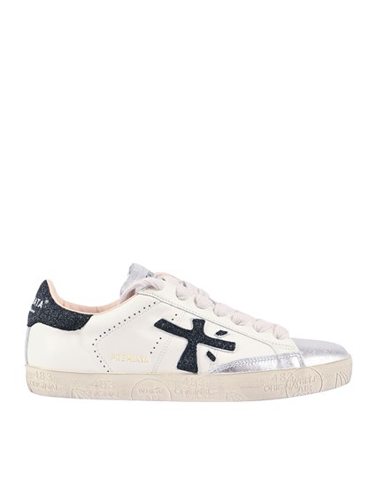 PREMIATA SNEAKERS STEVEND OFF WHITE+SILVER