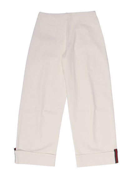 GUCCI KIDS J PANTS CERTIFIED COTTON WHITE