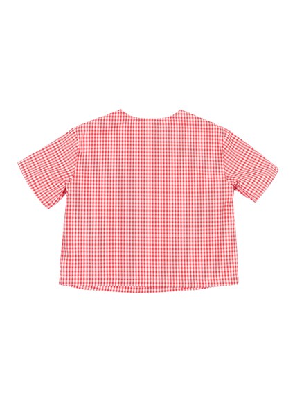 GUCCI KIDS B SS SHIRT SMALL VICHY ARMURE