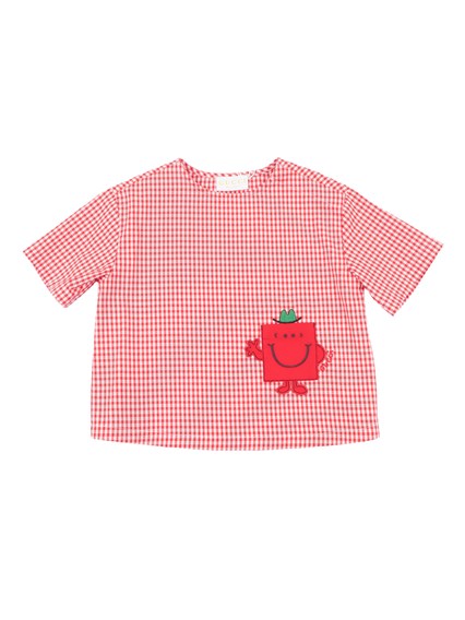 GUCCI KIDS B SS SHIRT SMALL VICHY ARMURE