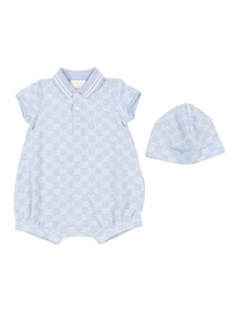 GUCCI KIDS B GIFT SET GG  COTTON PIQUET