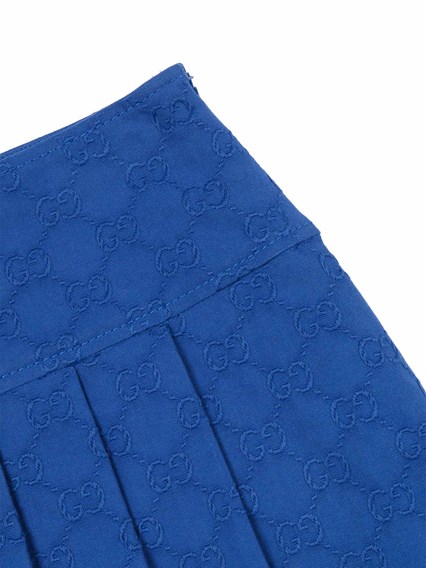 GUCCI KIDS SKIRT TEXTURED COTTON GG