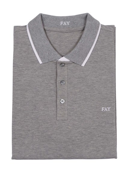 Fay POLO DB COLLAR PIQUET STR. STRIPES