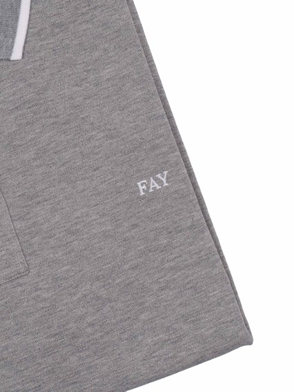 Fay POLO DB COLLAR PIQUET STR. STRIPES