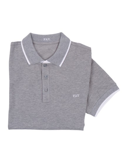 Fay POLO DB COLLAR PIQUET STR. STRIPES