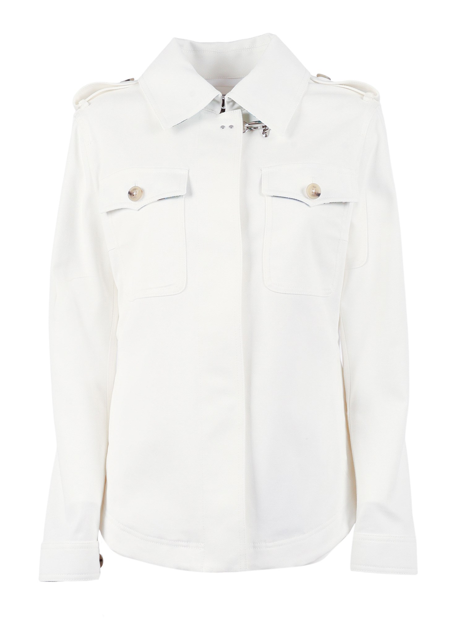 Fay White Collared Jacket In White
