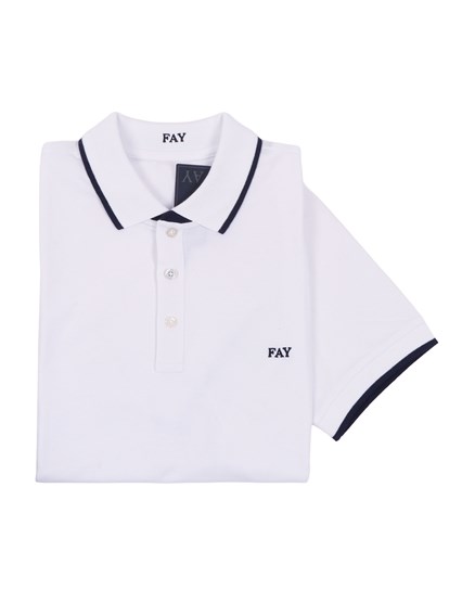 Fay POLO DB COLLAR PIQUET STR. STRIPES