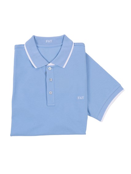 Fay POLO DB COLLAR PIQUET STR. STRIPES