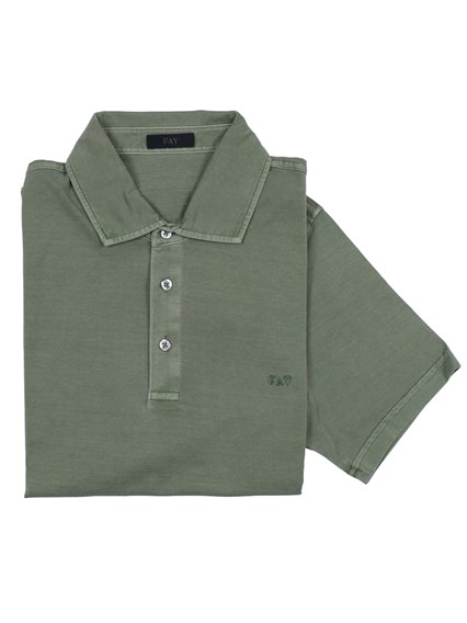 Fay POLO FAY JERSEY FROSTED EMBROIDERY