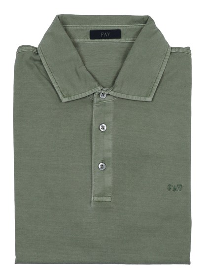 Fay POLO FAY JERSEY FROSTED EMBROIDERY
