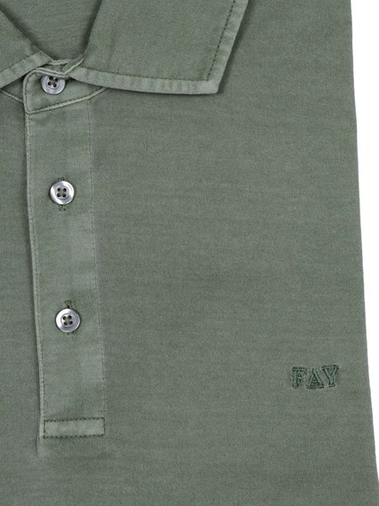 Fay POLO FAY JERSEY FROSTED EMBROIDERY