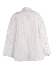 ROTATE FLOWER OVERSIZED SHIRT Bright White (Oversized fit)