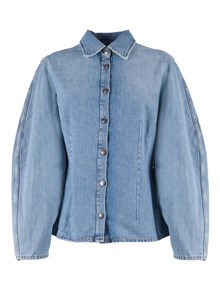 ROTATE DENIM FITTED SHIRT Light blue denim (Slim fit)