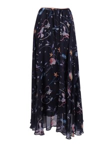 FORTE FORTE Chiffon skirt with "deliverance" print