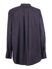 FORTE FORTE Masculine poplin shirt with "les fleurs" embroidery