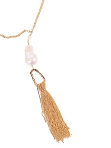 FORTE FORTE Sculptural necklace with fringes and pearl