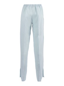 FORTE FORTE Regular elasticated trousers in chic linen canvas