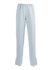 FORTE FORTE Regular elasticated trousers in chic linen canvas