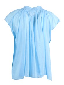 FORTE FORTE Sleeveless bohemian shirt in cotton/silk voile