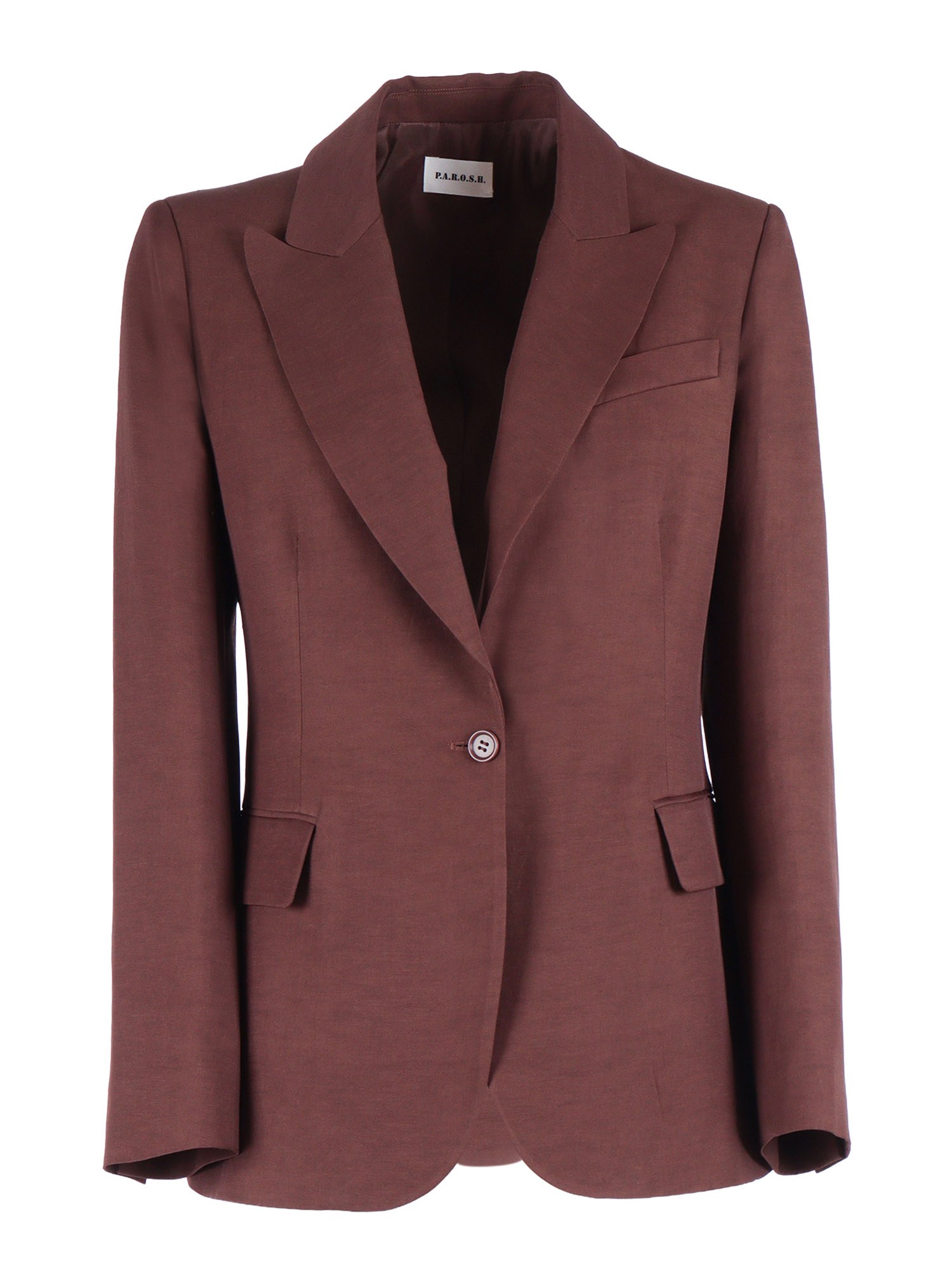 P.a.r.o.s.h Single-breasted Jacket In Brown