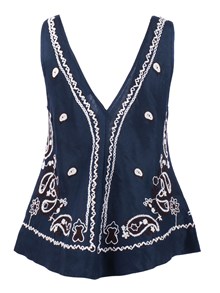 P.A.R.O.S.H. BLOUSE WITH EMBROIDERY