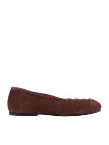 ALOHAS Bumi Suede Brown Leather Ballet Flats Altezza tacco 1 cm