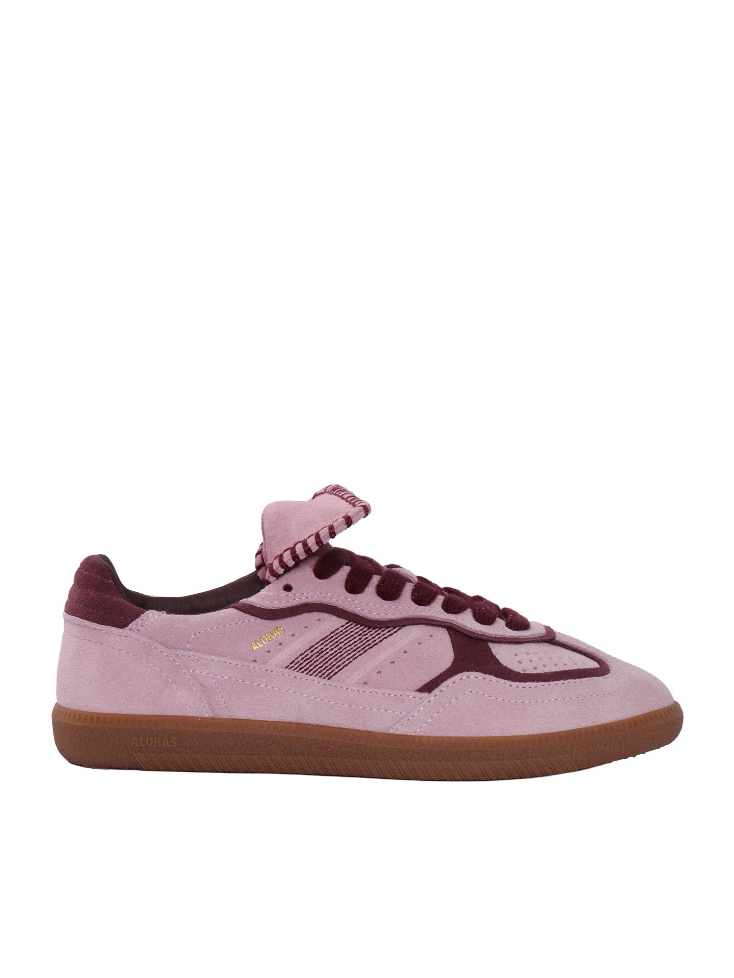 Alohas Tb.490 Club Suede Pink Leather Sneakers Altezza Tacco 2 Cm In Multi
