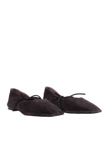 ALOHAS Sway Suede Coffee Brown Leather Ballet Flats Altezza tacco 1 cm