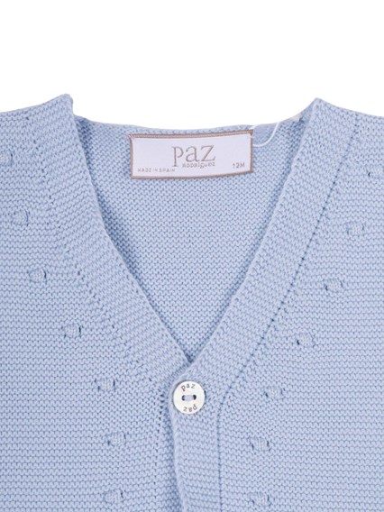 Paz Rodriguez KNIT NEWBORN CARDIGAN "ESENCIAL"