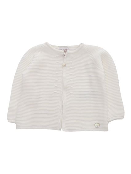 Paz Rodriguez KNIT NEWBORN CARDIGAN "ESENCIAL"