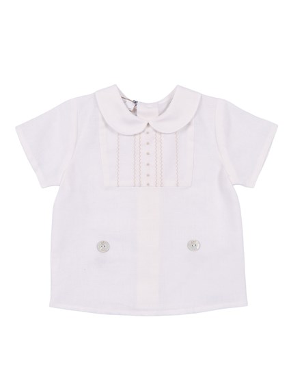 Paz Rodriguez WOVEN NEWBORN BLOUSE "NECTAR"