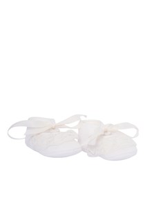 Paz Rodriguez WOVEN NEWBORN SHOES "PAZ V26"