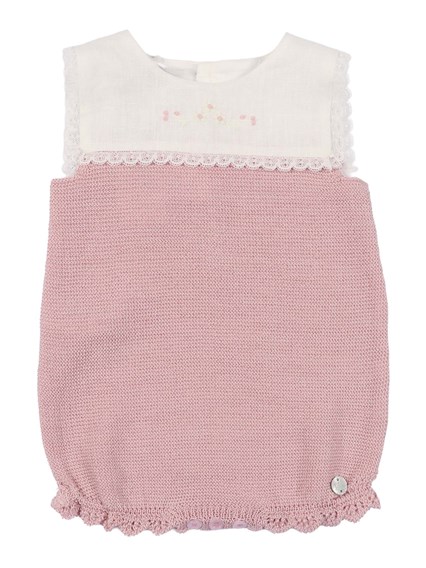 Paz Rodriguez KNIT NEWBORN ROMPER "ALEGRA"