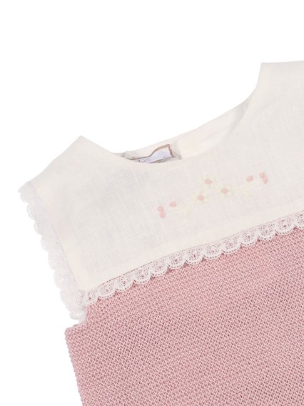 Paz Rodriguez KNIT NEWBORN ROMPER "ALEGRA"