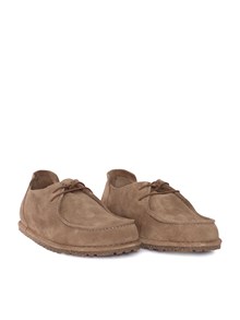 BIRKENSTOCK Utti Lace N gray taupe, Suede Leather