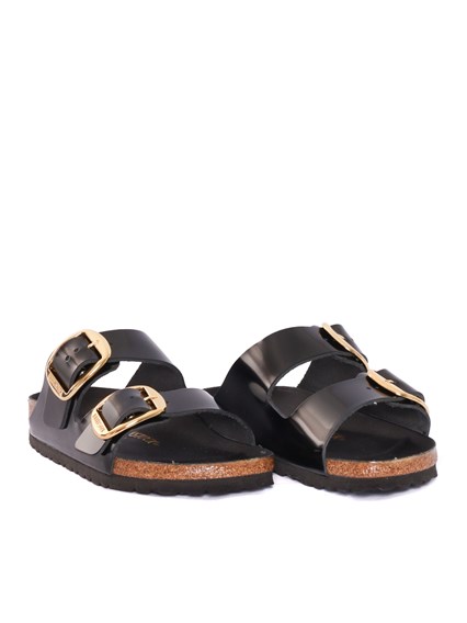 BIRKENSTOCK Arizona Big Buckle HEX shine black,Natural Leather