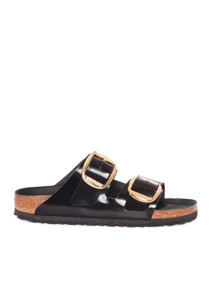 BIRKENSTOCK Arizona Big Buckle HEX shine black,Natural Leather