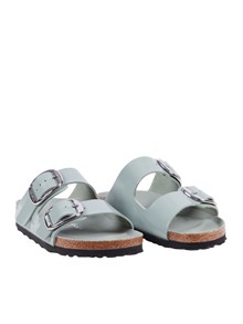 BIRKENSTOCK Arizona Big Buckle HEX shine pure sage,Natural Lea, S