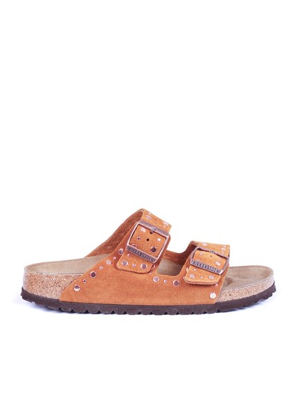 BIRKENSTOCK Arizona Rivet mink, Suede Leather, S