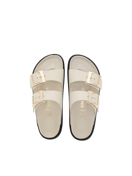 BIRKENSTOCK Arizona DB HEX shine ecru, Natural Leather