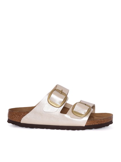 BIRKENSTOCK Arizona Big Buckle gracef. pearl white, Birko Flor, S